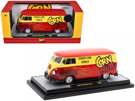 1960 Volkswagen Delivery Van Red and Yellow "Corn Nuts BBQ" Limited Edition to 6250 pieces Worldwide 1/24 Diecast Model Car by M2 Machines by M2
