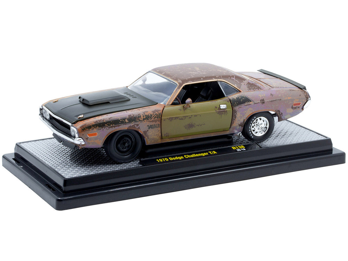 1970 Dodge Challenger T/A Rusted Limited Edition to 4050 pieces Worldwide 1/24 Diecast Model Car by M2 Machines by M2