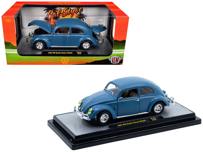 1952 Volkswagen Beetle Deluxe Model Matt Blue Limited Edition to 4850 pieces Worldwide 1/24 Diecast Model Car by M2 Machines-2