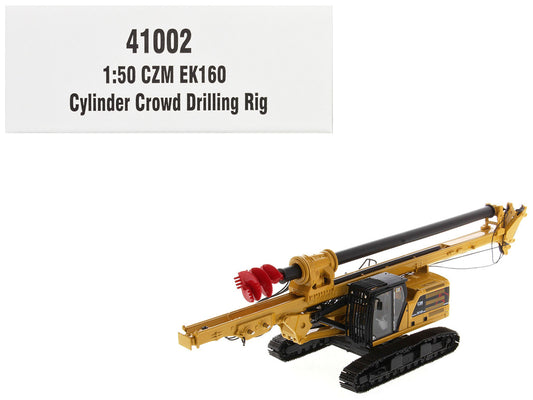 CZM EK160 Cylinder Crowd Drilling Rig Yellow "High Line" Series 1/50 Diecast Model by Diecast Masters by Diecast Masters