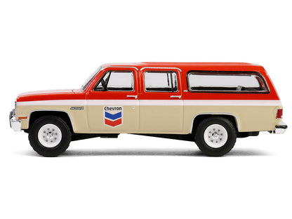 1988 GMC Suburban Sierra Classic C10 "Chevron" Orange and Beige with White Stripes "Chevron Special Edition" Series 1 1/64 Diecast Model Car by Greenlight by Greenlight