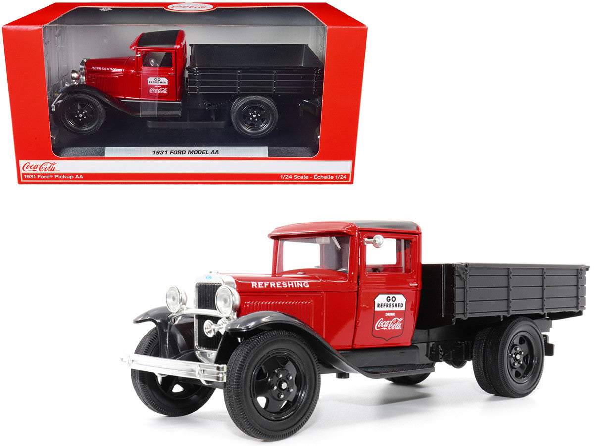 1931 Ford Model AA Pickup Truck Red and Black "Go Refreshed - Drink Coca-Cola" 1/24 Diecast Model Car by Motor City Classics by Motorcity Classics