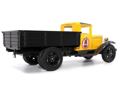 1931 Ford Model AA Pickup Truck Yellow and Black "Drink it Ice Cold for Sparkling Refreshment - Coca-Cola" 1/24 Diecast Model Car by Motor City Classics by Motorcity Classics