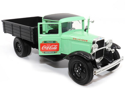 1931 Ford Model AA Pickup Truck Light Green and Black "Pause. Refresh. Drink Coca-Cola" 1/24 Diecast Model Car by Motor City Classics by Motorcity Classics
