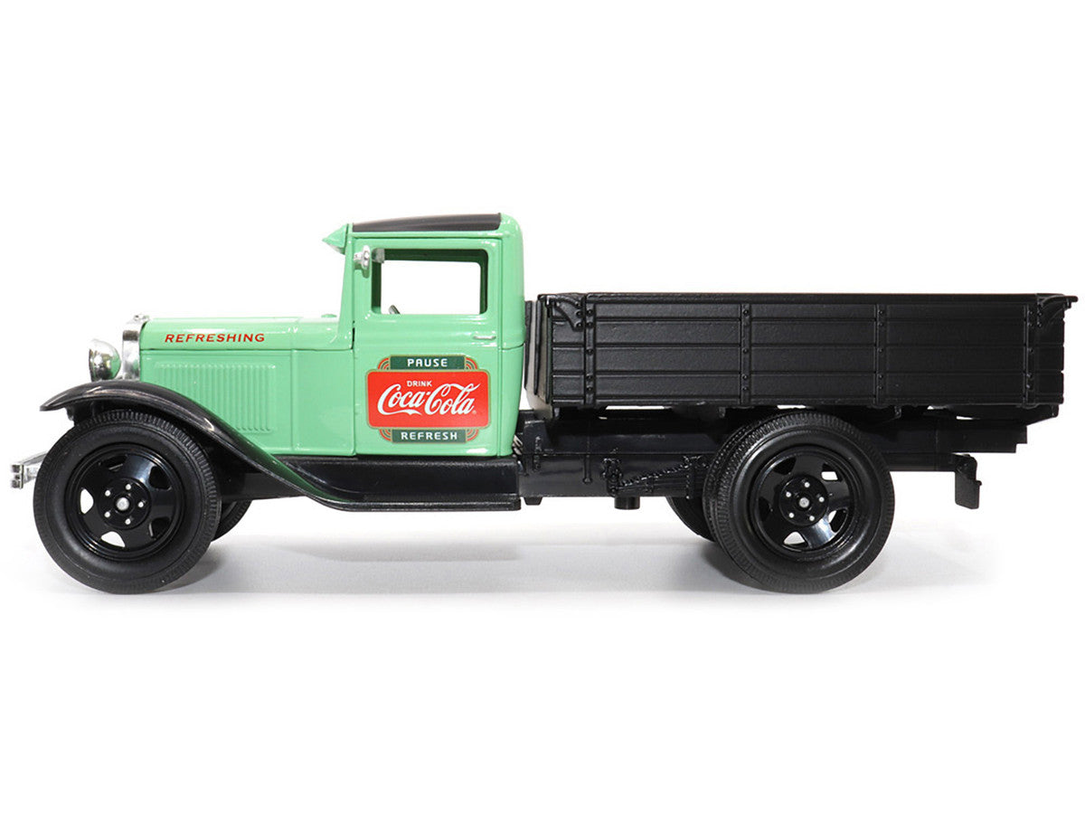 1931 Ford Model AA Pickup Truck Light Green and Black "Pause. Refresh. Drink Coca-Cola" 1/24 Diecast Model Car by Motor City Classics by Motorcity Classics