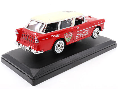 1955 Chevrolet Bel Air Nomad Red with White Top "Coca-Cola" 1/24 Diecast Model Car by Motor City Classics by Motorcity Classics
