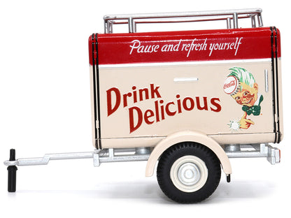 Travel Trailer Cream with Red Top "Pause and Refresh Yourself Drink Delicious Coca-Cola" 1/24 Diecast Model Car by Motor City Classics by Motorcity Classics