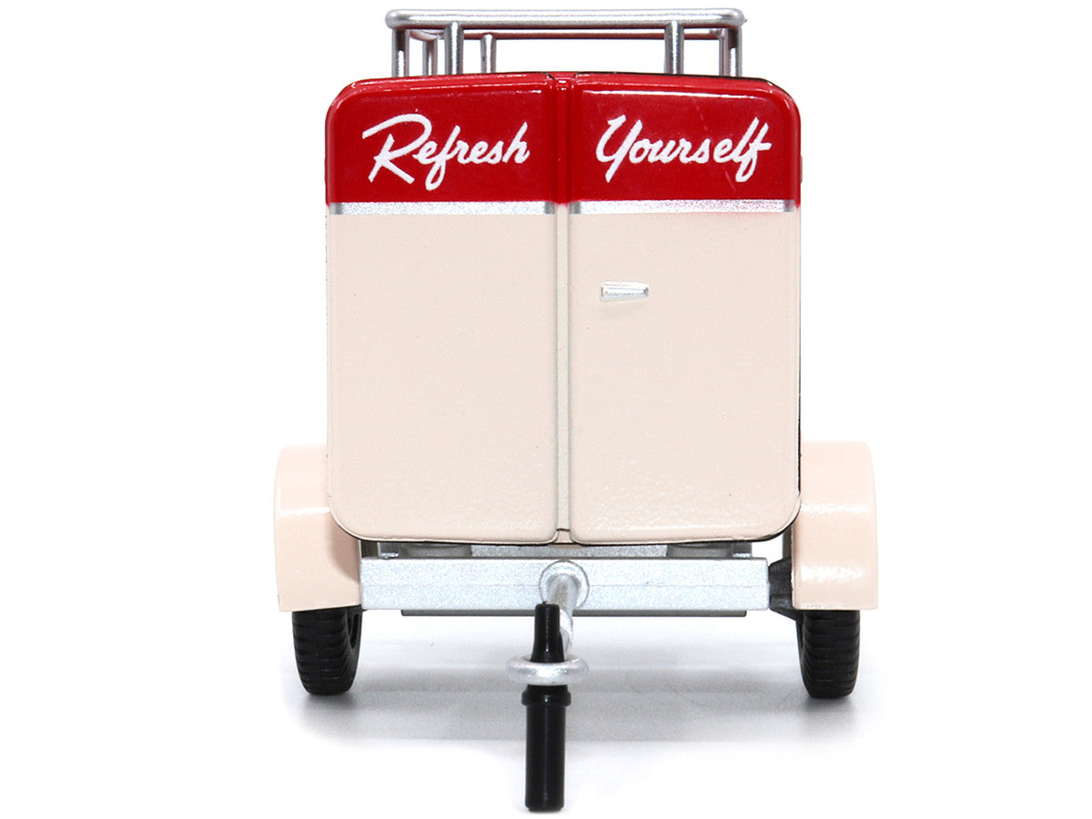 Travel Trailer Cream with Red Top "Pause and Refresh Yourself Drink Delicious Coca-Cola" 1/24 Diecast Model Car by Motor City Classics by Motorcity Classics