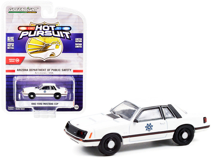 1982 Ford Mustang SSP White "Arizona Department of Public Safety" "Hot Pursuit" Series 39 1/64 Diecast Model Car by Greenlight by Greenlight