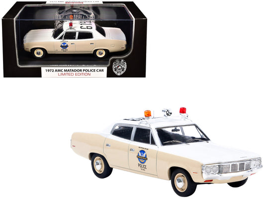 1972 AMC Matador Police Car "Phoenix Police Department" White and Beige 1/43 Diecast Model by Iconic Replicas by Iconic Replicas