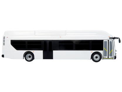 New Flyer Xcelsior Transit Bus Bank White "The Bus & Motorcoach Collection" Limited Edition to 504 Pieces Worldwide 1/43 Model by Iconic Replicas by Iconic Replicas