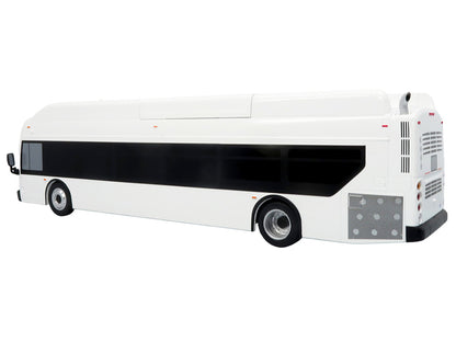 New Flyer Xcelsior Transit Bus Bank White "The Bus & Motorcoach Collection" Limited Edition to 504 Pieces Worldwide 1/43 Model by Iconic Replicas by Iconic Replicas