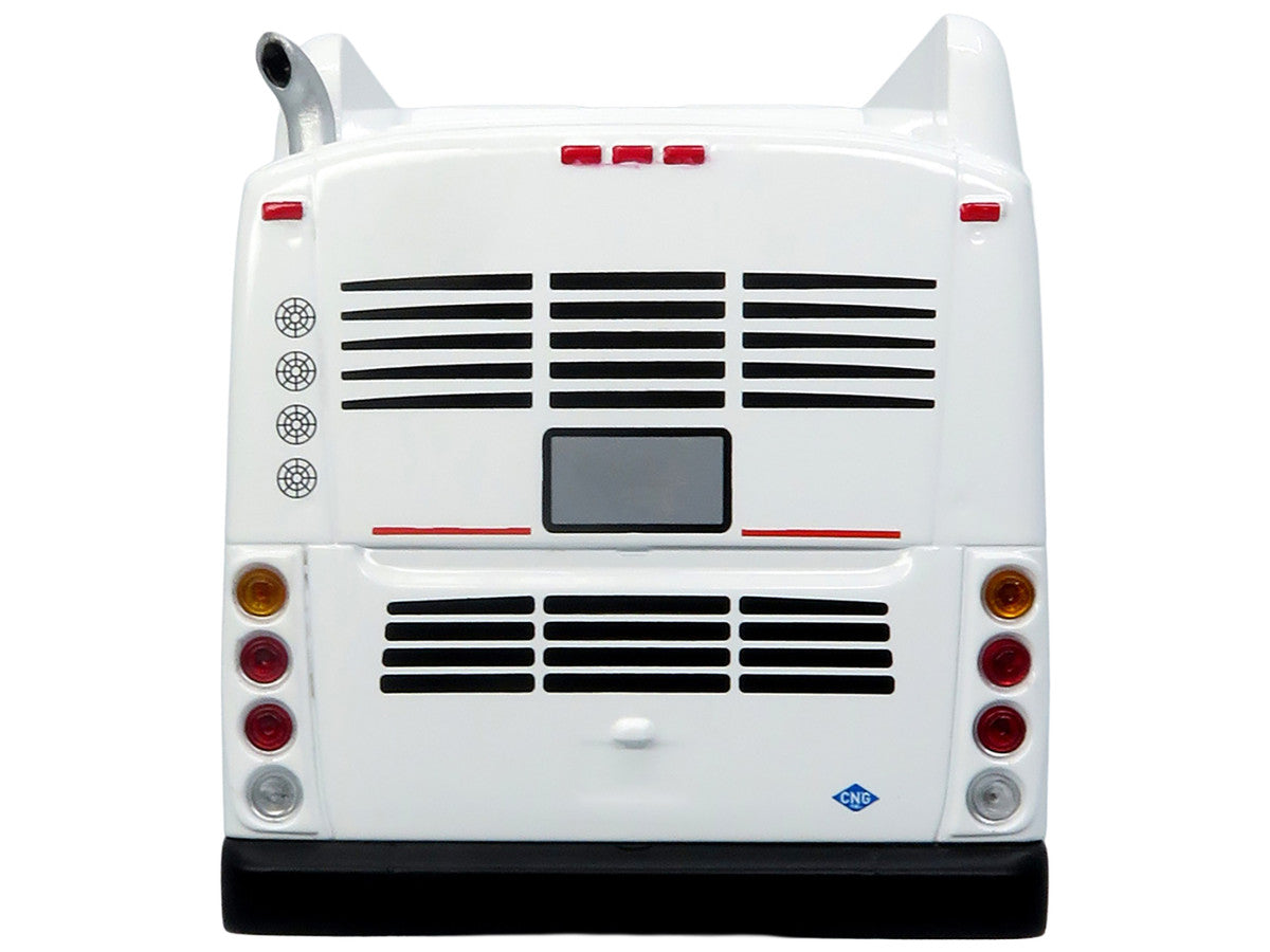 New Flyer Xcelsior Transit Bus Bank White "The Bus & Motorcoach Collection" Limited Edition to 504 Pieces Worldwide 1/43 Model by Iconic Replicas by Iconic Replicas