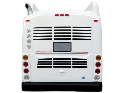 New Flyer Xcelsior Transit Bus Bank White "The Bus & Motorcoach Collection" Limited Edition to 504 Pieces Worldwide 1/43 Model by Iconic Replicas by Iconic Replicas