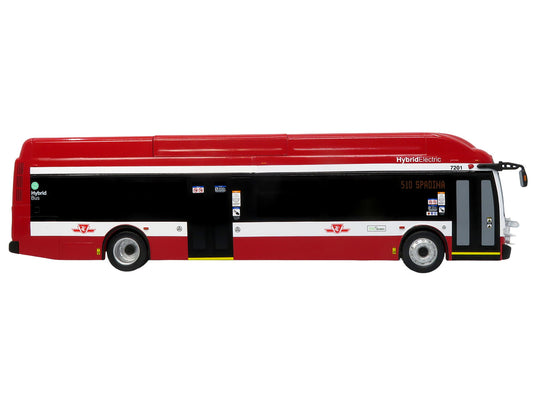 New Flyer Xcelsior Transit Bus Bank "TTC – Toronto Transit Commission" Red and White "The Bus & Motorcoach Collection" Limited Edition to 504 Pieces Worldwide 1/43 Model by Iconic Replicas by Iconic Replicas