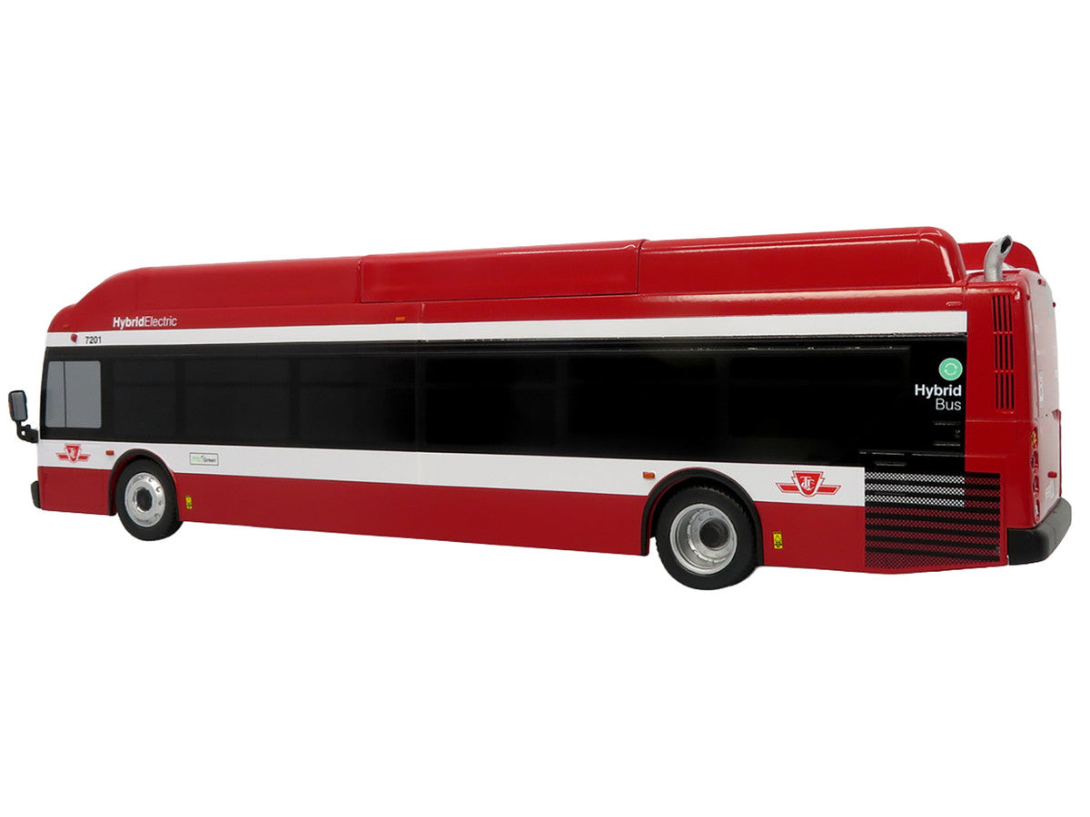 New Flyer Xcelsior Transit Bus Bank "TTC – Toronto Transit Commission" Red and White "The Bus & Motorcoach Collection" Limited Edition to 504 Pieces Worldwide 1/43 Model by Iconic Replicas by Iconic Replicas