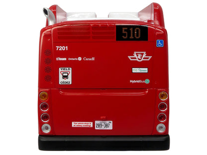 New Flyer Xcelsior Transit Bus Bank "TTC – Toronto Transit Commission" Red and White "The Bus & Motorcoach Collection" Limited Edition to 504 Pieces Worldwide 1/43 Model by Iconic Replicas by Iconic Replicas