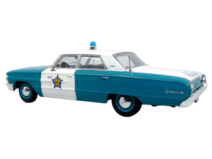 1964 Ford Galaxie 500 Police Car "Chicago Police Department" Blue and White "Five0" Series Limited Edition to 504 pieces Worldwide 1/43 Diecast Model by Iconic Replicas by Iconic Replicas