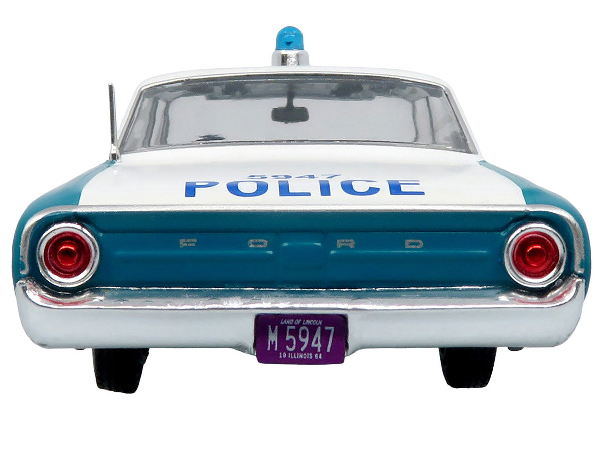1964 Ford Galaxie 500 Police Car "Chicago Police Department" Blue and White "Five0" Series Limited Edition to 504 pieces Worldwide 1/43 Diecast Model by Iconic Replicas by Iconic Replicas