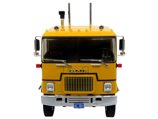 1970 GMC Astro 95 Tractor with Dry Van Trailer "Ryder Truck Rental" Yellow with Stripes "North American Vintage Truck Collection" Limited Edition to 504 pieces Worldwide 1/43 Diecast Model by Iconic Replicas by Iconic Replicas