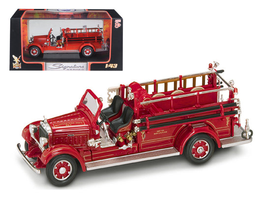 1935 Mack Type 75BX Fire Engine Red 1/43 Diecast Model Car by Road Signature by Road Signature