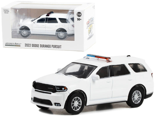 2022 Dodge Durango Pursuit Police Car with Lights White "Hot Pursuit" "Hobby Exclusive" Series 1/64 Diecast Model Car by Greenlight by Greenlight