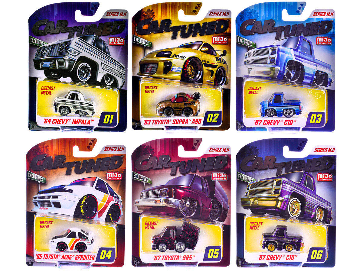 Mijo Exclusives Series MJ1 Set of 6 Pieces Diecast Model Cars by CarTuned by Car Tuned