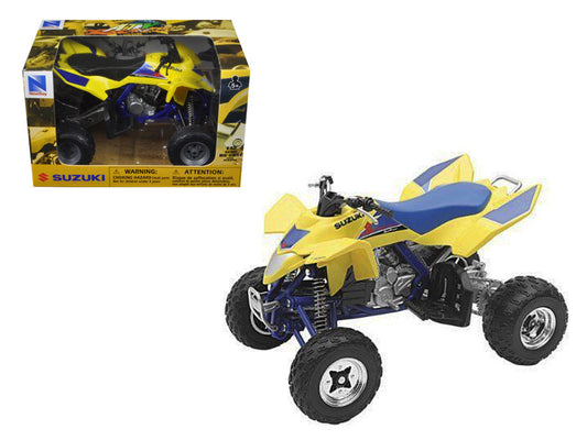Suzuki Quad Racer R450 ATV Yellow and Blue 1/12 Diecast Model by New Ray by New Ray