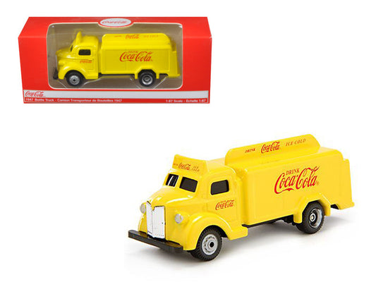1947 Coca Cola Delivery Bottle Truck Yellow 1/87 Diecast Model by Motorcity Classics by Motorcity Classics