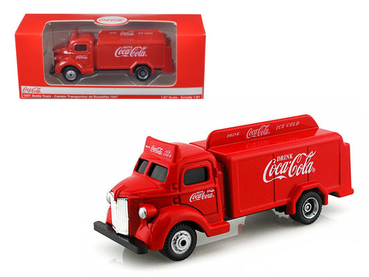 1947 Coca Cola Delivery Bottle Truck Red 1/87 Diecast Model by Motorcity Classics by Motorcity Classics