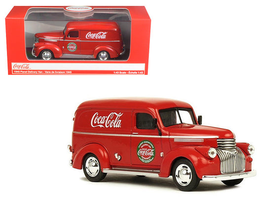 1945 Panel Delivery Van "Coca-Cola" Red 1/43 Diecast Model Car by Motorcity Classics by Motorcity Classics