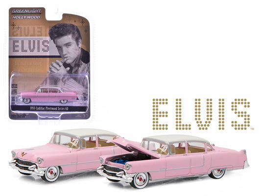 1955 Cadillac Fleetwood Series 60 Special Elvis Presley "Pink Cadillac" (1935-1977) 1/64 Diecast Model Car by Greenlight by Greenlight