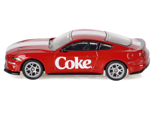 2018 Ford Mustang GT "Coca-Cola" Red with White Stripes 1/64 Diecast Model by Motorcity Classics by Motorcity Classics