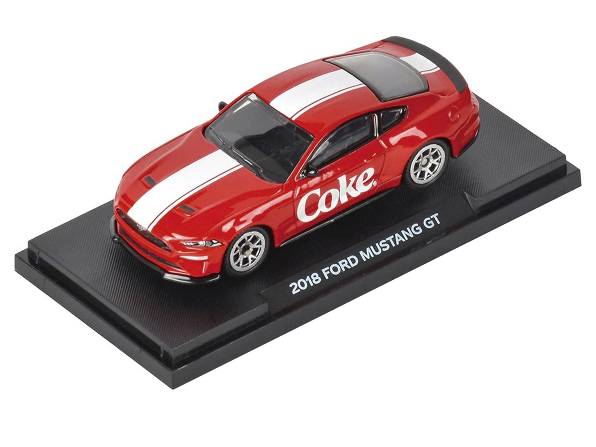 2018 Ford Mustang GT "Coca-Cola" Red with White Stripes 1/64 Diecast Model by Motorcity Classics by Motorcity Classics