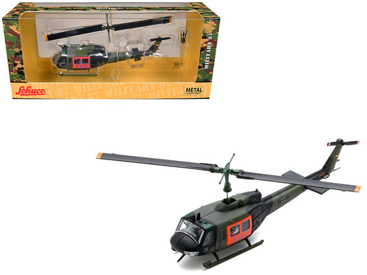 Bell UH 1D Helicopter "SAR - German Army" Green Camouflage 1/87 (HO) Scale Diecast Model Car by Schuco by Schuco