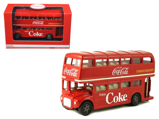 1960 Routemaster London Double Decker Bus Red "Coca-Cola" 1/64 Diecast Model by Motorcity Classics by Motorcity Classics