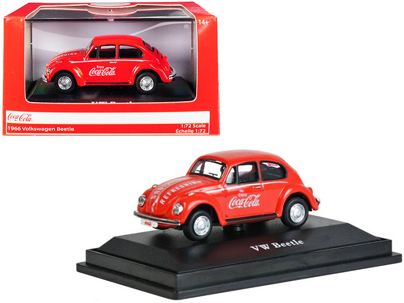 1966 Volkswagen Beetle "Coca-Cola" Red 1/72 Diecast Model Car by Motorcity Classics by Motorcity Classics