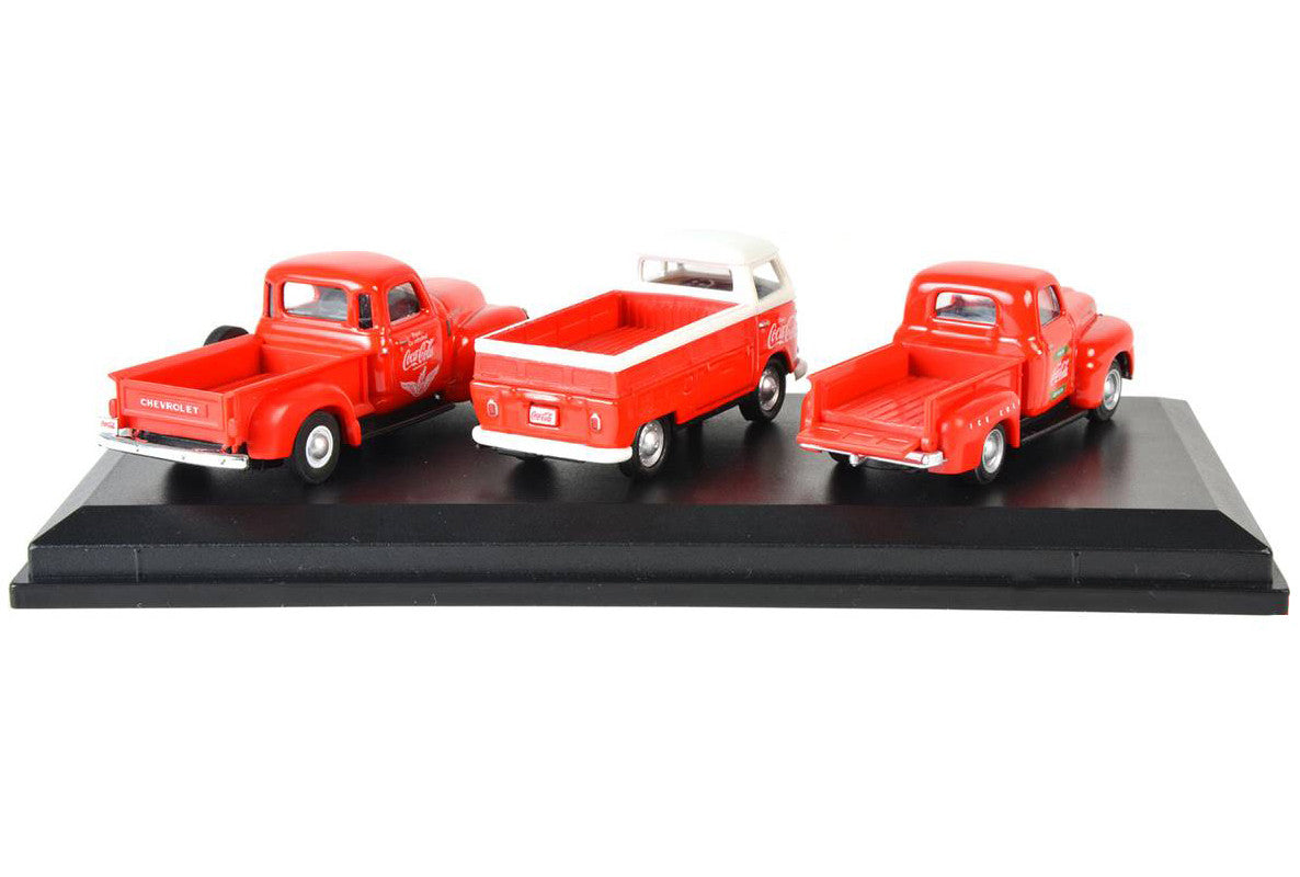 "Classic Pickups" Gift Set of 3 Pickup Trucks "Coca Cola" 1/72 Diecast Model Cars by Motorcity Classics by Motorcity Classics