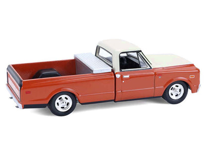 1968 Chevrolet C-10 Pickup Truck with Toolbox Orange and Beige "Down on the Farm" Series 11 1/64 Diecast Model by Greenlight by Greenlight