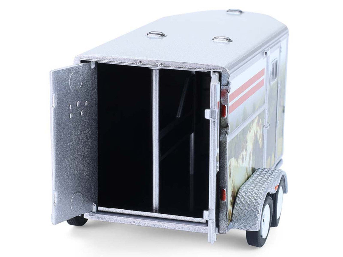 Horse Trailer Silver with Custom Horse Wrap "Down on the Farm" Series 11 1/64 Diecast Model by Greenlight by Greenlight