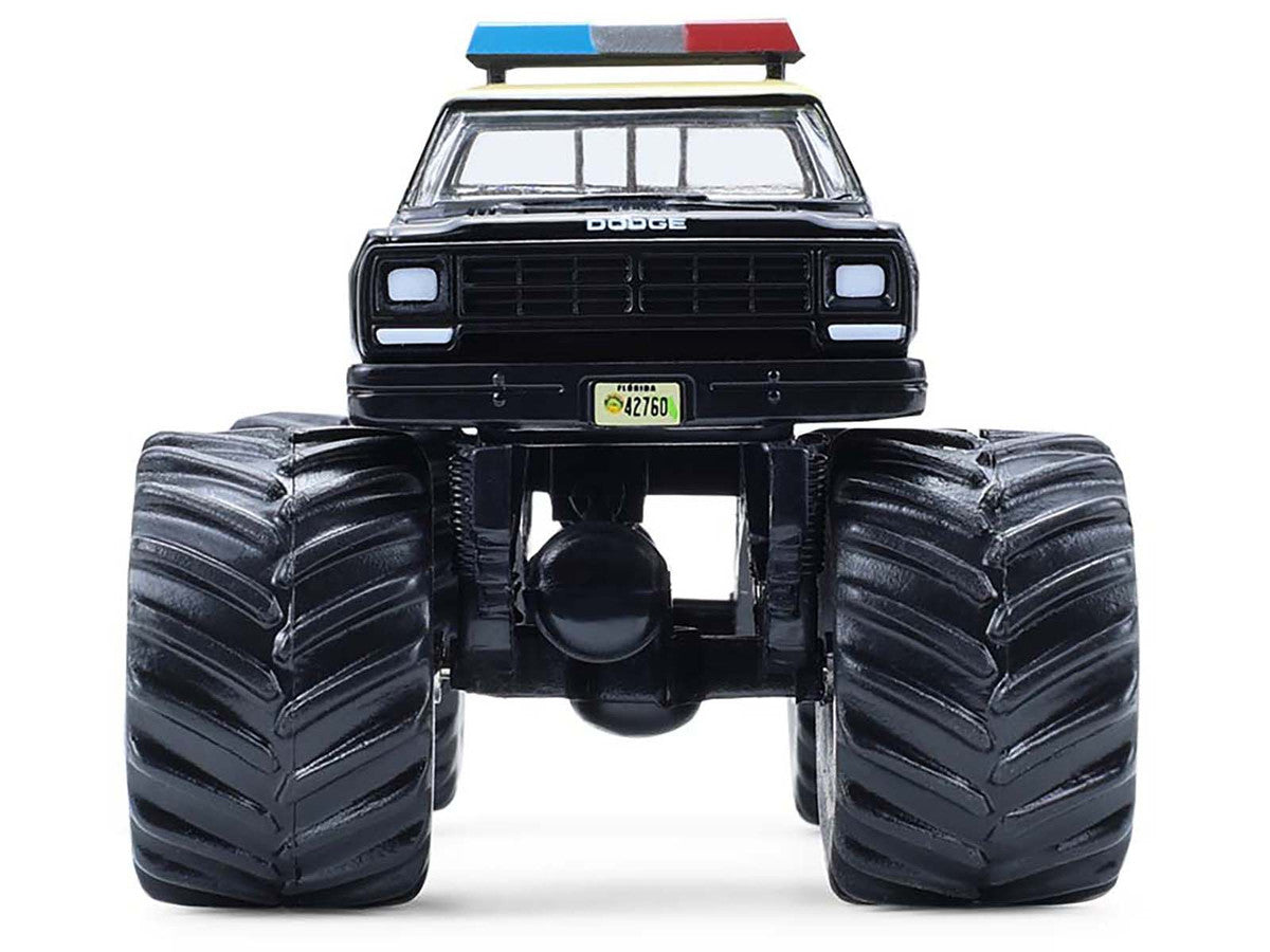 1983 Dodge Ram W350 Monster Truck "Florida Highway Patrol" Black with Cream Top and Stripes "Kings of Crunch - Hot Pursuit" Special Edition 1/64 Diecast Model Car by Greenlight by Greenlight