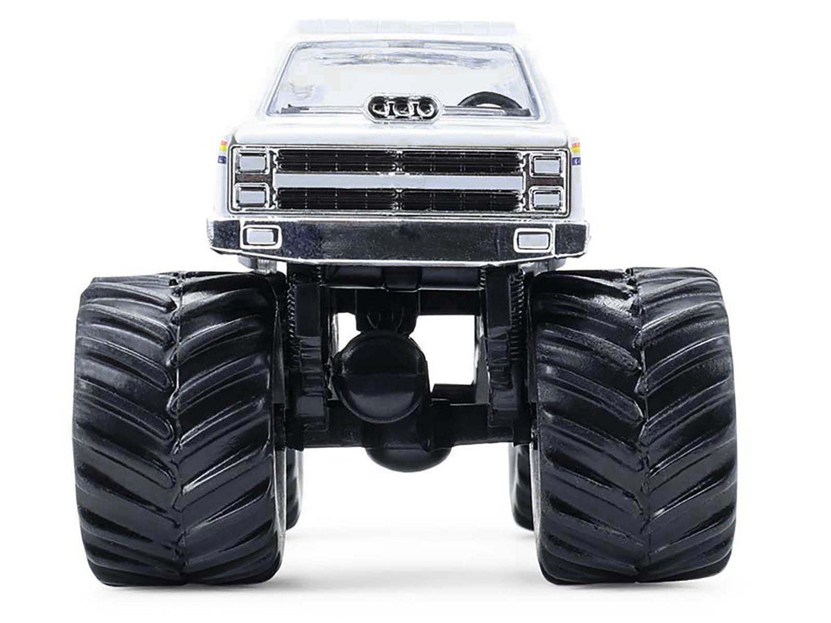 1986 Chevrolet Silverado Monster Truck "Royal Canadian Mounted Police" White with Stripes "Kings of Crunch - Hot Pursuit" Special Edition 1/64 Diecast Model Car by Greenlight by Greenlight