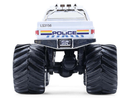 1986 Chevrolet Silverado Monster Truck "Royal Canadian Mounted Police" White with Stripes "Kings of Crunch - Hot Pursuit" Special Edition 1/64 Diecast Model Car by Greenlight by Greenlight