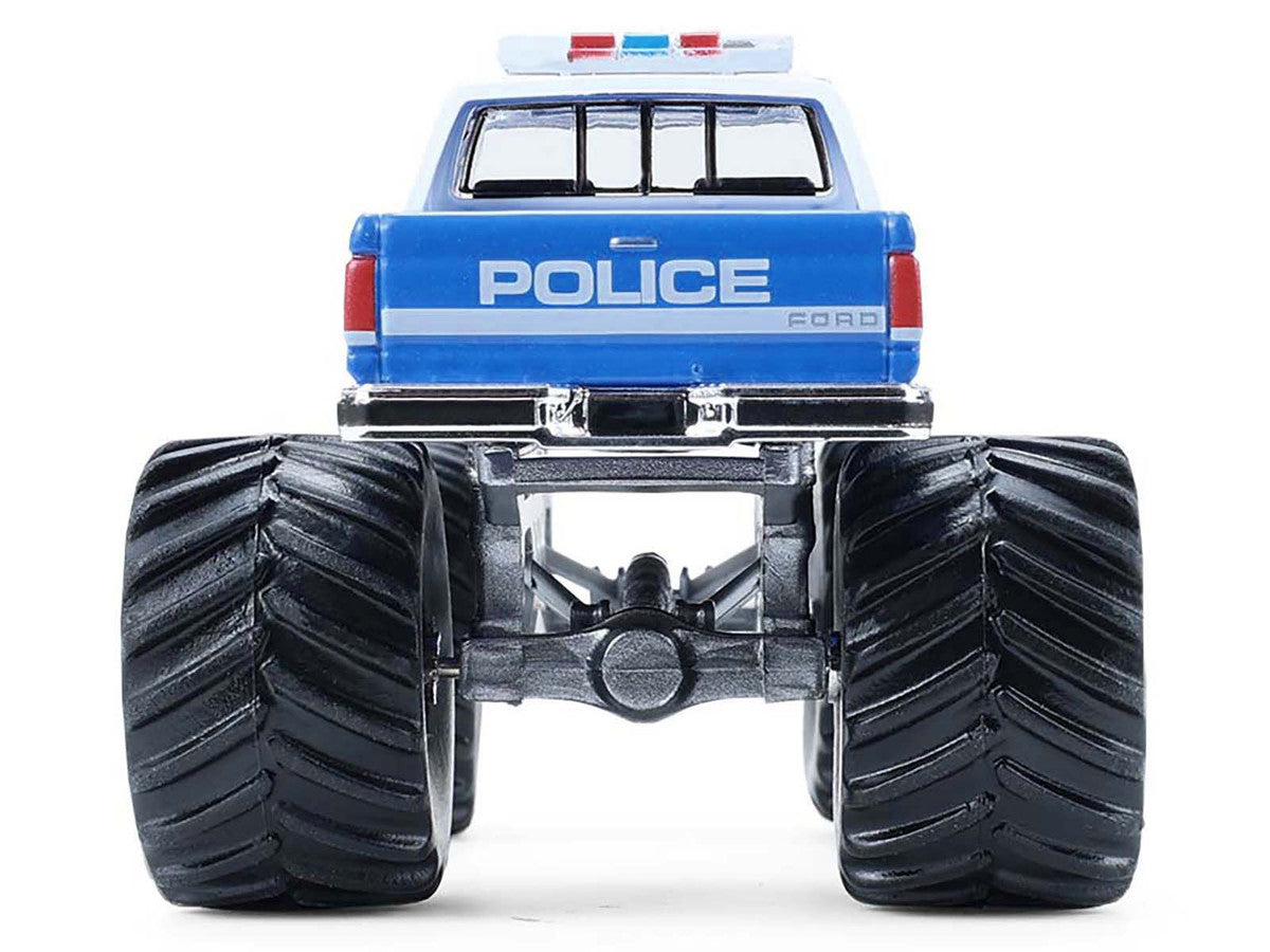 1990 Ford F-350 Monster Truck "NYPD (New York Police Department)" Blue with White Top "Kings of Crunch - Hot Pursuit" Special Edition 1/64 Diecast Model Car by Greenlight