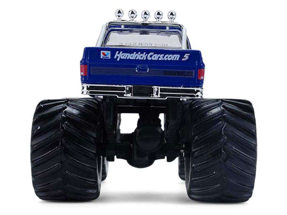 1981 Chevrolet K20 Monster Truck #5 "HendrickCars.com" Blue and White with Graphics "Kings of Crunch - Hendrick Motorsports Tribute" Special Edition 1/64 Diecast Model Car by Greenlight by Greenlight