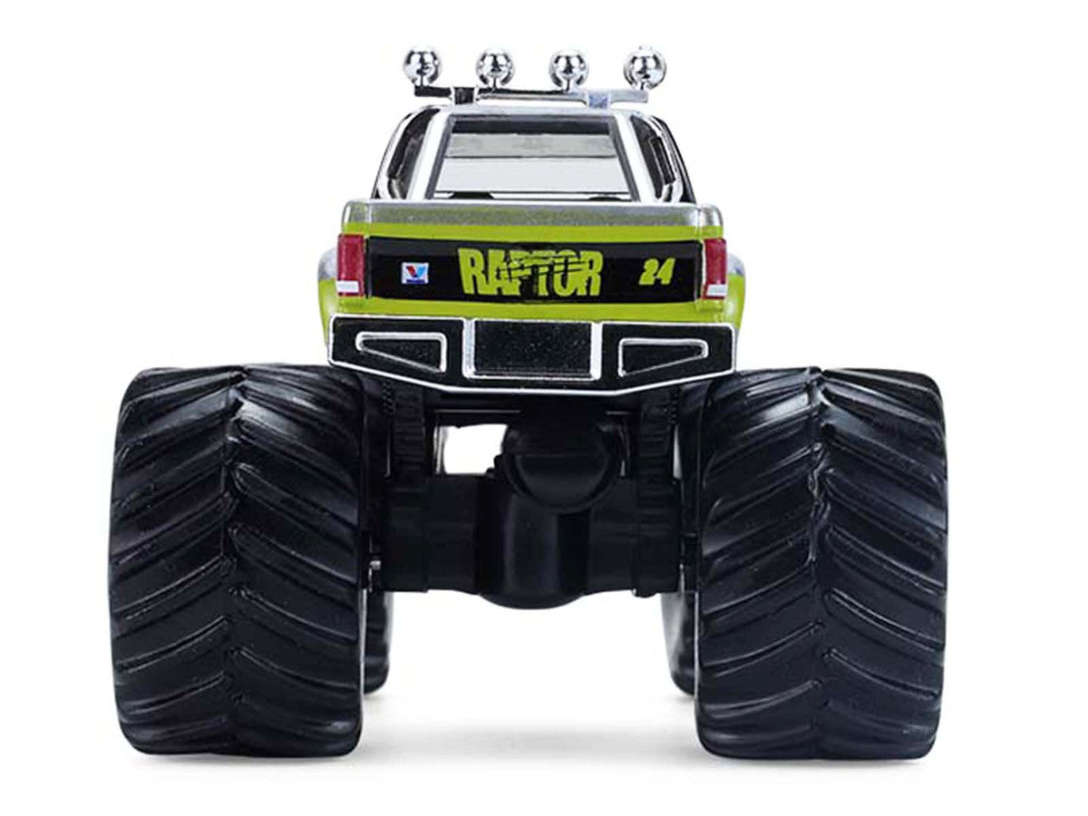 1986 Chevrolet S10 Monster Truck #24 "Raptor" Black and Green with Graphics "Kings of Crunch - Hendrick Motorsports Tribute" Special Edition 1/64 Diecast Model Car by Greenlight by Greenlight