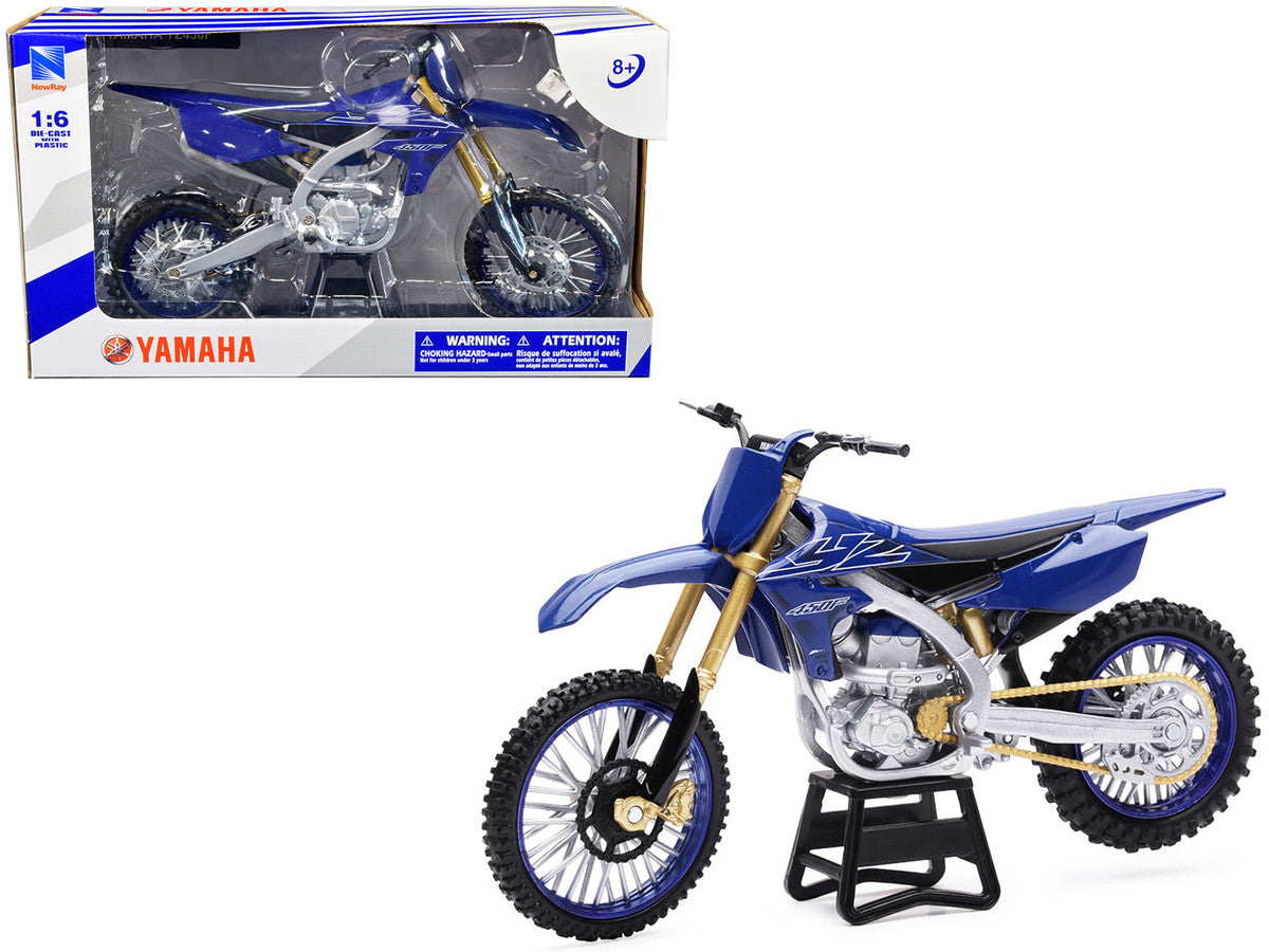 Yamaha YZ450F Dirt Bike Motorcycle Blue and Black 1/6 Diecast Model by New Ray by New Ray