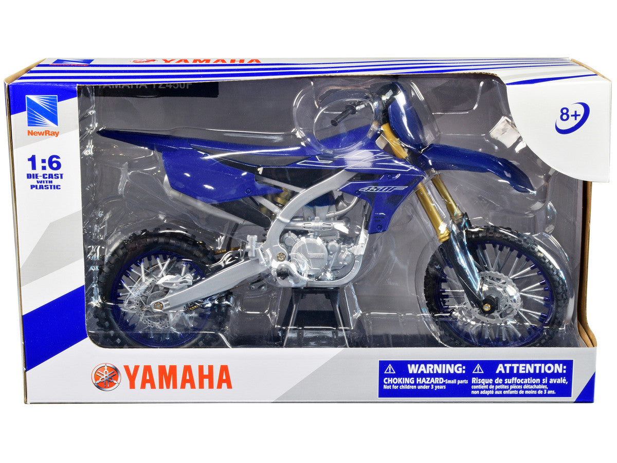 Yamaha YZ450F Dirt Bike Motorcycle Blue and Black 1/6 Diecast Model by New Ray by New Ray