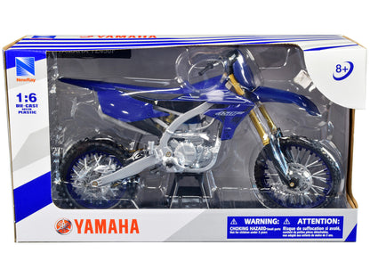 Yamaha YZ450F Dirt Bike Motorcycle Blue and Black 1/6 Diecast Model by New Ray by New Ray