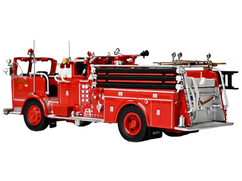 1965 Crown Firecoach Fire Engine "Los Angeles County Fire Department" LA County FD (LACFD) "Emergency!" Series Limited Edition to 2500 pieces Worldwide 1/50 Diecast Model by Iconic Replicas by Iconic Replicas